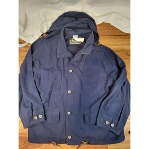 Vtge Thunder Bay Rugged Outerwear Navy Blue Canvas Jacket Size XL